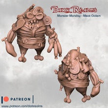 monstruo lunes - golem de carne juego juegos monster modelo la dungeons dragons 3d print model - Mito3D