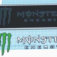 monster panel sign ad 3d art cheap styler dy 3d print model - Mito3D