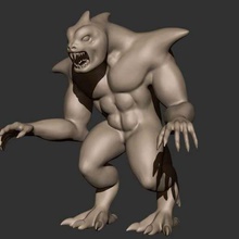 monster quicksculpt a arte criaturas quickskulpt monstro humanóide criatura 3d print model - Mito3D