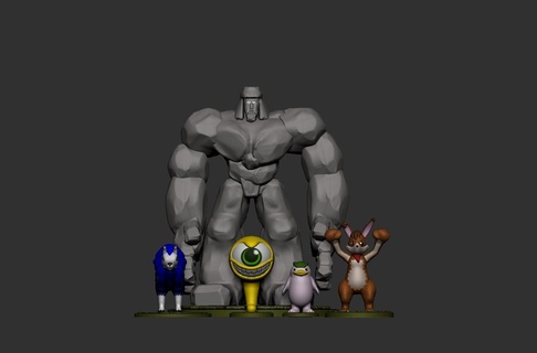 monster rancher collection Various golem yeggi suezo mocchi hare 3d print model - Mito3D
