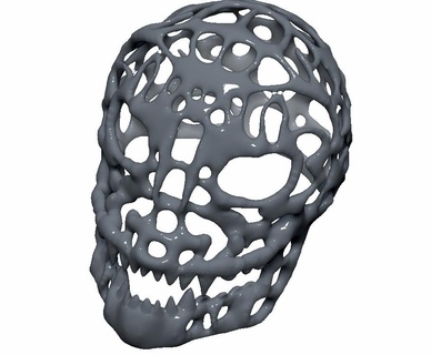 monster skull voronoi Art beast math creatures art imaginary legends characters 3d print model - Mito3D