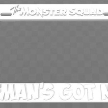 monster squad - le loup-garou a nards cadre de plaque d'immatriculation art signes logos 3d print model - Mito3D
