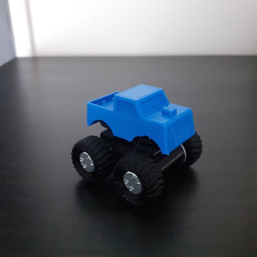 Monster LKW Spiel Spielzeug Wagen 4x4 off road Straße wählen 3D print model - Mito3D