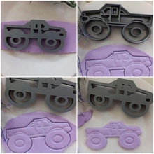 monster truck cookie clay cutter jewelry cutters themed jam birthday 3d print model - Mito3D