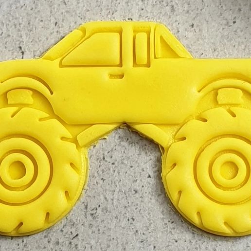 monstro caminhão biscoito cortador 3D print model - Mito3D