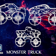 Monster LKW heiß Räder Cutter 3d print model - Mito3D