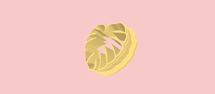 monstera earrings clay cutter - 5 sizes available stamp cookie cutters cupcake fondant anniversary 3d print model - Mito3D