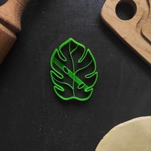 monstera leaf cookie cutter jungle baking summer homemade snack biscuit food 3d print model - Mito3D