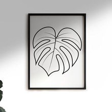 monstera planta maceta pared Arte decoración ornamento 3d print model - Mito3D