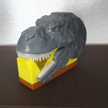 monsteranimal t-rex tape dispenser home scotch roll adhesive dinosaur monster creature office 3d print model - Mito3D