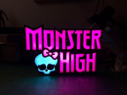 monsterhigh illuminated sign poster luminous led 3d print model - Mito3D