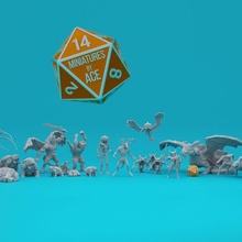 mostri bundle 01 gioco mostro grande verme dnd tavolo miniatura fantasia sabbia 3d print model - Mito3D