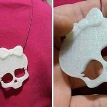 monsters high skull pendant jewelry 3d print model - Mito3D