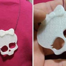 monsters high skull pendant jewelry 3d print model - Mito3D