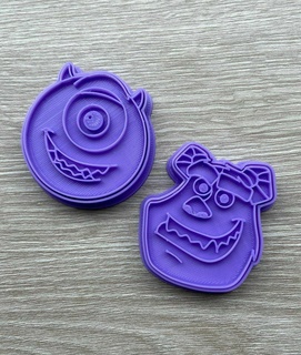 monsters inc cutter cookies - cutters cutting seal mold cookie fondant monster 3d print model - Mito3D
