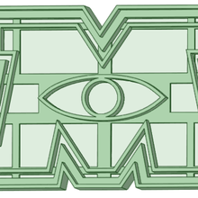 canavarlar logo kurabiye kesici inc 3d print model - Mito3D