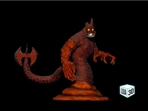 monstro lava açao figura 3D print model - Mito3D