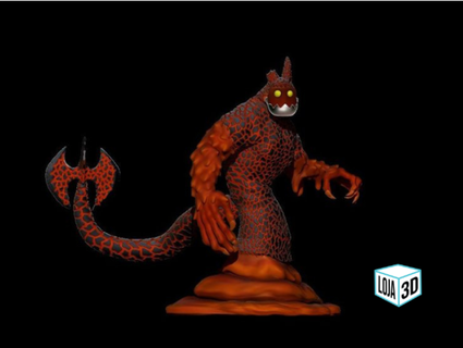 monstro de lava action figure 3d print model - Mito3D