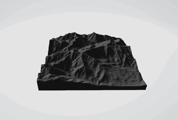 mont cinto corse - france 3d map topography stl mount corsican mountain range corsica mediterranean highest peak elevation panoramic views climbers hikers alpine scenery challenging terrain natural beauty summit 3d print model - Mito3D