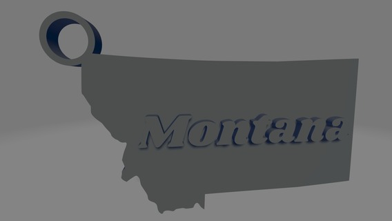 Montana porte clés Etats Unis Amérique uni États Etat souvenir américain facturation Missoula génial chutes 3d print model - Mito3D