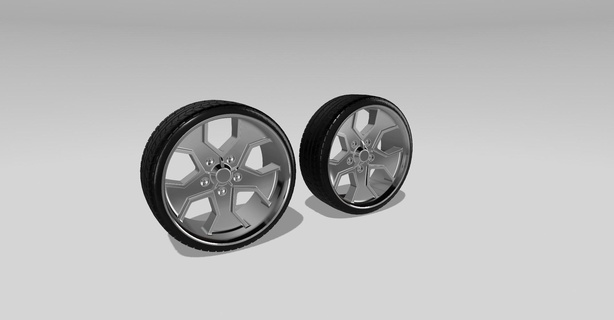 monte carlo ss wheels staggered chevy gbody g body car truck tires 3d print model - Mito3D