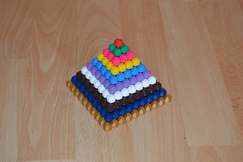 montessori bead squares pearl math material education square 3d print model - Mito3D