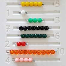 montessori perla bar tavole gioco fermaglio l'istruzione numeri figure 3d print model - Mito3D