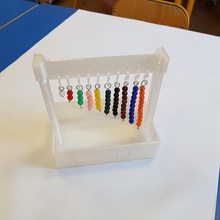montessori pearl bar stem game barrette education numbers figures 3d print model - Mito3D