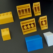 montini edificio de ladrillos techo piezas lego compatible juego bloques construcción briques los bouwstenen 3d print model - Mito3D