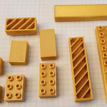 montini edificio di mattoni a due pip set lego compatibili gioco costruzione giocattoli blocchi briques i bouwstenen il blocco 3d print model - Mito3D