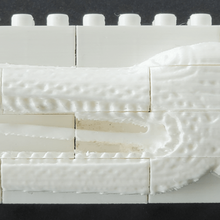 montini crocodilo festa calha de parede conjunto lego compatível jogo brinquedos construção votiva estela escultura romano socorro hercules hércules blocos briques bouwstenen bloco 3d print model - Mito3D