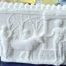 montini hercules-relief lego kompatibel Spiel Bau-Spielzeug Skulptur roman die Erleichterung lego-kompatibel hercules Bausteine briques Steine bouwstenen block 3d print model - Mito3D