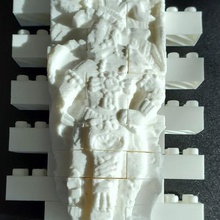 montini mayan govenor copan lego compatible game toy wall statue figure building blocks briques bricks bouwstenen block art 3d print model - Mito3D