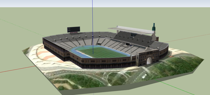 Montjuic Olimpiyat stadyum 3d print model - Mito3D