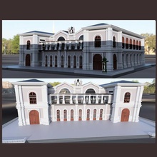 montparnasse istasyonu mimarlık tren diorama 1900 model yapma dekorasyon 3d print model - Mito3D