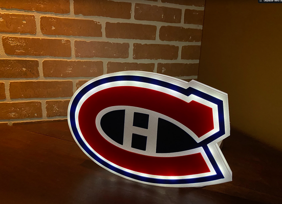 montreal canadesi logo lumidesign arte nhl de spettacolo hockey 3d print model - Mito3D