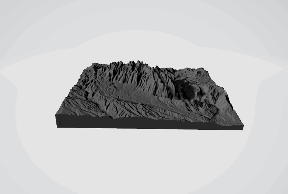 Montserrat Espanha 3d mapa 3D print model - Mito3D
