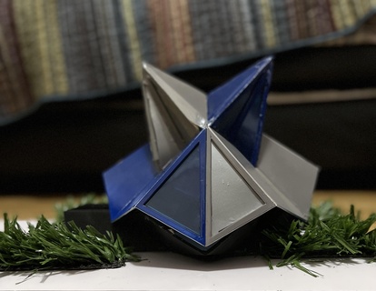monumental facetado casa ioga faceta simetria plástico modelo protótipo poli 3d print model - Mito3D