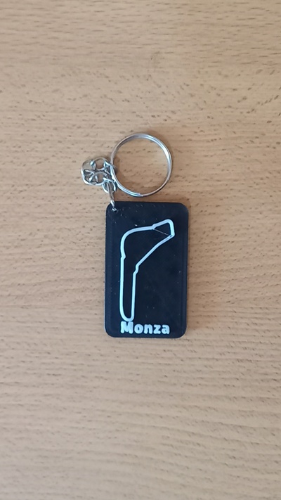 monza circuit keychain key rings keychains f1 circuits 3d print model - Mito3D