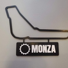 monza track map nameplate wall art 3d print model - Mito3D