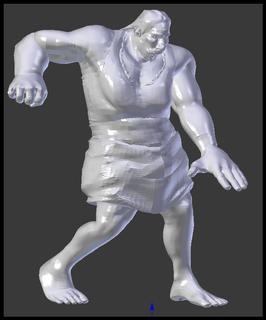 moog punching female hill giant dnd miniature creatures 3d print model - Mito3D