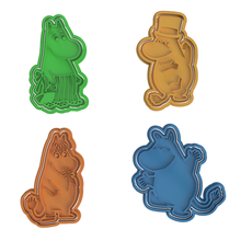 moomin famille biscuit coupeur ensemble pappa maman moominpappa roulement lune 3d print model - Mito3D