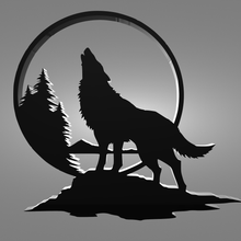 moon&wolf 3d print model - Mito3D