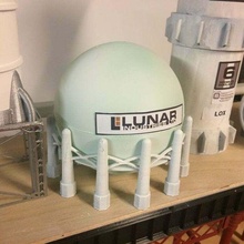 Luna base hidrógeno tanque horton esfera 40k terreno paisaje hortonsfera sci fi juego guerra estructuras_de_edificios 3d print model - Mito3D