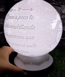 Luna base lámpara altavoz hablando lunar 3d print model - Mito3D