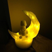 lune lapin veilleuse la maison décor vision de nuit lumière clair lunaire bande led del mont lampe à titulaire pâques mignon enfants jouet 3d print model - Mito3D