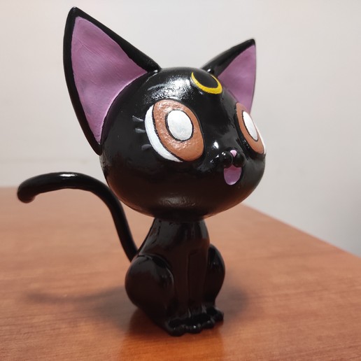 lune chat marin art 3D print model - Mito3D