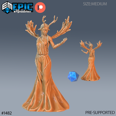 moon deity dnd miniature tabletop miniatures gaming monster 3d model rpg dndminis stl file game epic-miniatures dndminiatures 3dprint 3dminiature printedminis 3dprinting dungeon fantasy roleplaying dragon warrior undead pre-supported 3d print model - Mito3D