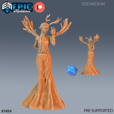 moon deity greeting dnd miniature tabletop miniatures gaming monster 3d model rpg dndminis stl file game epic-miniatures dndminiatures 3dprint 3dminiature printedminis 3dprinting dungeon fantasy roleplaying dragon warrior undead pre-supported 3d print model - Mito3D