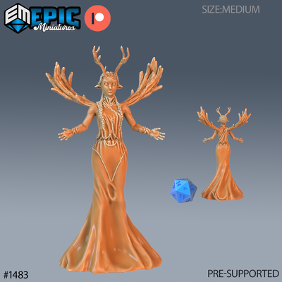 moon deity praying dnd miniature tabletop miniatures gaming monster 3d model rpg dndminis stl file game epic-miniatures dndminiatures 3dprint 3dminiature printedminis 3dprinting dungeon fantasy roleplaying dragon warrior undead pre-supported 3d print model - Mito3D